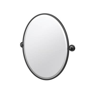 Designer II 27.5''H Framed Oval Mirror Matte Black by Gatco