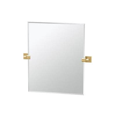 Gatco Elevate 24''H Framed Rectangle Mirror, Brush Brass - Brushed Brass