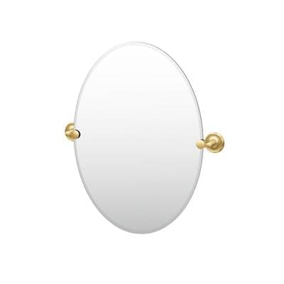 Gatco Designer II 32''H Frameless Oval Mirror Brushed - Brass by Gatco