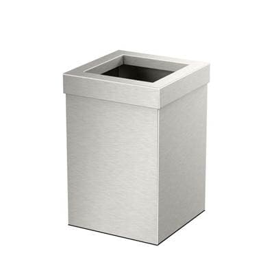 Gatco Wastebasket Square 11.875''H - Satin Nickel by Gatco