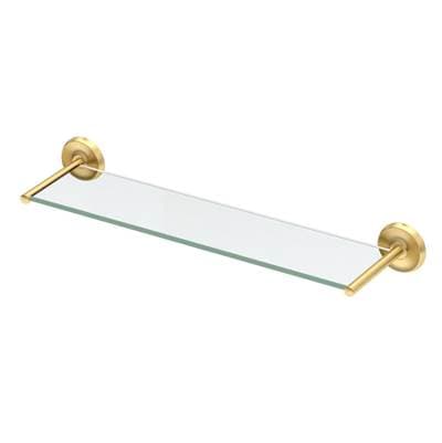 Gatco Designer II Vanity Glass Shelf, Brushed Brass