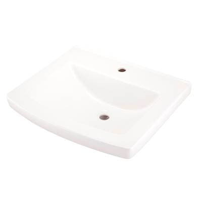 Gerber Plumbing Burr Ridge 24'' Ped Top Single Hole - White by Gerber Plumbing