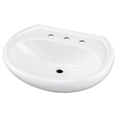 Gerber Plumbing Maxwell Ped Top 25.2''X20.5'' 8''CC - White by Gerber Plumbing