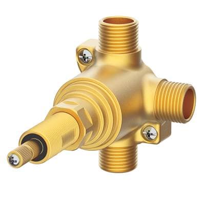 Gerber Plumbing Single Handle 1/2'' 3-Port/2-Outlet Diverter Valve 3 Position Valve...