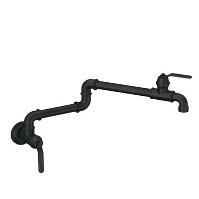 Gerber Plumbing Kinzie Wall Mount Pot Filler 2.2gpm - Satin Black by Gerber Plumbing