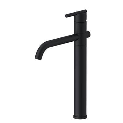 Gerber Plumbing Parma 1H Vessel Filler Single Hole Mount W/ Metal Grid Strainer 1.2gpm - Satin Black