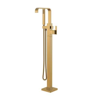 Gerber Plumbing Square Floor Mount Tub Filler Trim Kit with Rectangular Handshower 1.75gpm -... by Gerber Plumbing