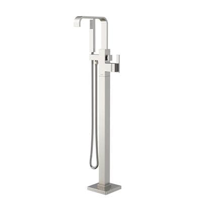 Gerber Plumbing Square Floor Mount Tub Filler Trim Kit with Rectangular Handshower 1.75gpm -...