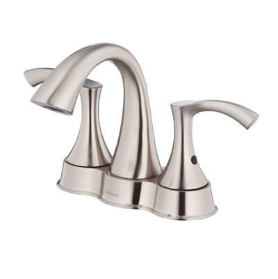 Antioch 2H Centerset Lavatory Faucet w/ 50/50 Touch Down Drain 1.2gpm Brushed Nickel
