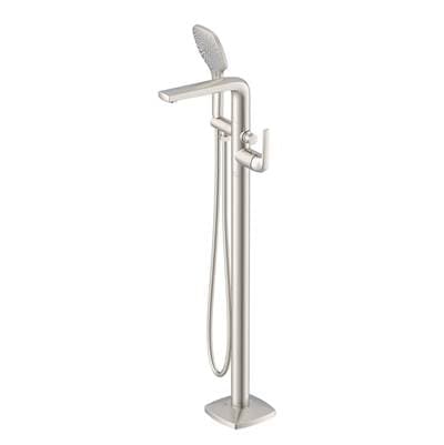Gerber Plumbing Transitional Floor Mount Tub Filler Trim Kit with Soft Square Handshower 1.75gpm... by Gerber Plumbing