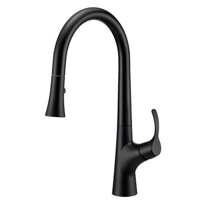 Antioch 1H Pull-Down Kitchen Faucet w/ Snapback 1.75gpm Satin Black
