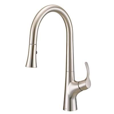 Antioch 1H Pull-Down Kitchen Faucet w/ Snapback 1.75gpm Stainless Steel by Gerber Plumbing