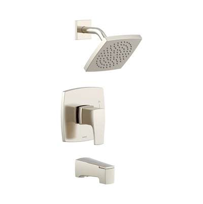 Gerber Plumbing Tribune 1H Tub & Shower Trim Kit & Treysta Cartridge 1.75gpm - Brushed Nickel
