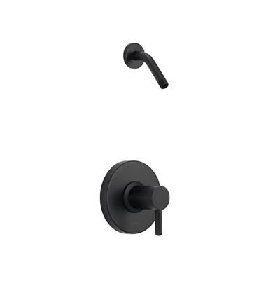 Amalfi 1H Shower Only Trim Kit & Treysta Cartridge Less Showerhead Satin Black by Gerber Plumbing