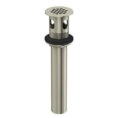 1 1/4'' Metal Grid Strainer Assembly with Overflow Brushed Nickel