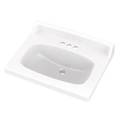 Gerber Plumbing Marquis Vanity Top 25x19 4''CC - White by Gerber Plumbing