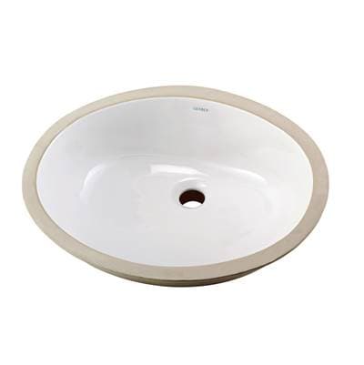Gerber Plumbing Luxoval Petite Undercounter Lav with Front Overflow 18.25''X15'' - White