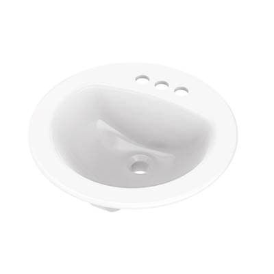 Gerber Plumbing Maxwell S-rim Lav 19''Round 4''CC in Trapezoid Carton - White