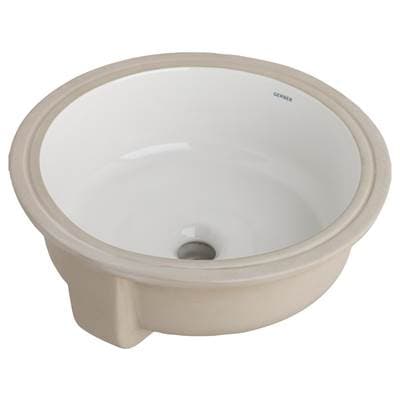 Gerber Plumbing Luxoval Undercounter 16'' X 16'' Round Lav - White
