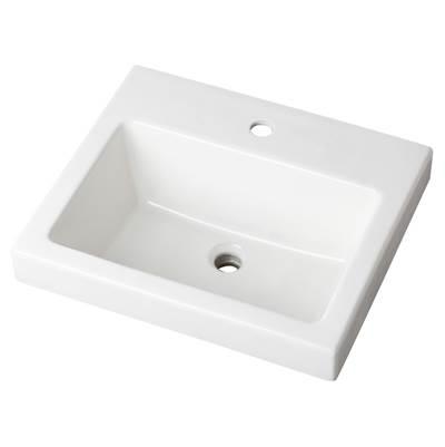 Wicker Park Countertop Lavatory 21''x18'' Rectangle Single Hole White by Gerber Plumbing