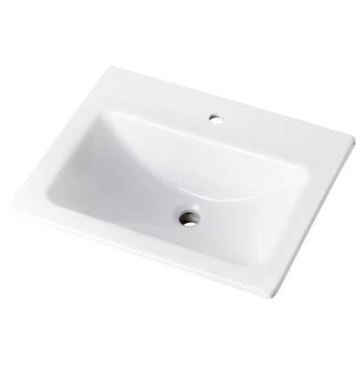 Wicker Park Countertop Lavatory 20-7/8''x17-3/4'' Rectangle with U-Shaped Basin - Low-Profile - Single Hole White