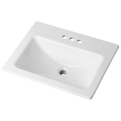 Wicker Park Countertop Lavatory 20-7/8''x17-3/4'' Rectangle with U-Shaped Basin - Low-Profile - 4''CC White