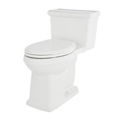 Gerber Plumbing Logan Square 1.28gpf 1pc ADA Elongated Simple CT Toilet 12'' Rough-in - White by Gerber Plumbing