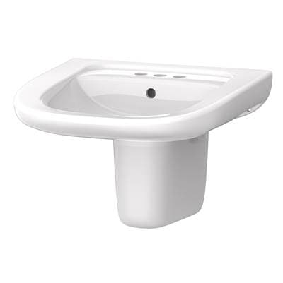 Gerber Plumbing North Point Wall Hung Lav Combo: G0012474 Lav W/ G0029832 Shroud - White