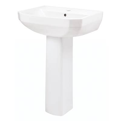 Gerber Plumbing Viper Petite Single Hole Ped Lav Combo: G0013561 Lav W/ G0029834 Ped - White