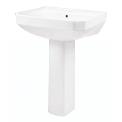 Gerber Plumbing Viper Standard Single Hole Ped Lav Combo: G0013562 Lav W/ G0029834 Ped - White