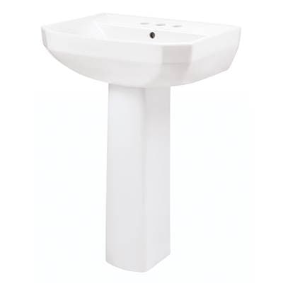 Gerber Plumbing Viper Petite 4''CC Ped Lav Combo: G0013564 Lav W/ G0029834 Ped - White