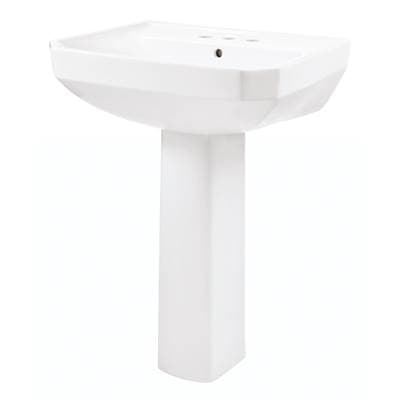 Gerber Plumbing Viper Standard 4''CC Ped Lav Combo: G0013565 Lav W/ G0029834 Ped - White