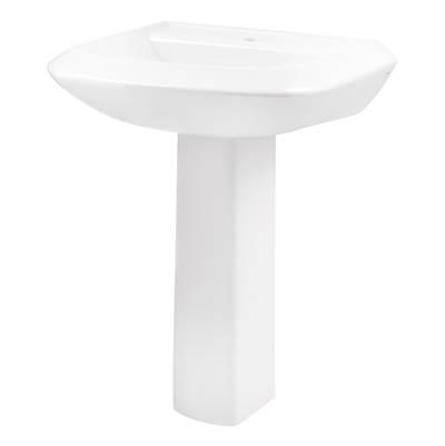 Avalanche Standard Single Hole Ped Lav Combo: G0013592 Lav w/ G0029834 Ped White