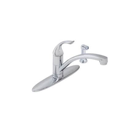 Gerber Plumbing Viper 1H Kitchen Faucet W/ Spray & Deck Plate 1.75gpm Aeration/2.2gpm Spray - Chrome by Gerber Plumbing