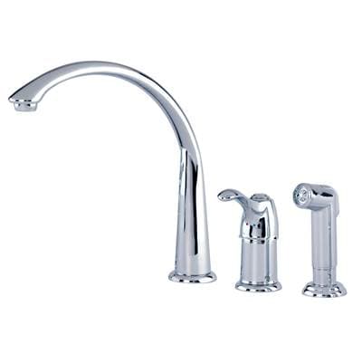 Gerber Plumbing Allerton 1H Hi-arc Kitchen Faucet W/ Spray 1.75gpm Aeration/2.2gpm Spray - Chrome by Gerber Plumbing