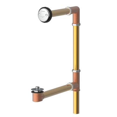 Gerber Classics Lift & Turn Thru-Wall 20 Gauge Drain for Standard Tub with 6 Inch Tailpiece & ''Clean Out Here'' Chrome