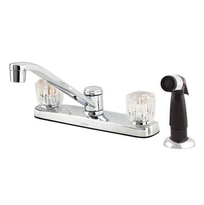Gerber Plumbing Maxwell SE 2H Kitchen Faucet W/ Acrylic Handles Spray & 8'' D-tube Spout 1.75gpm...