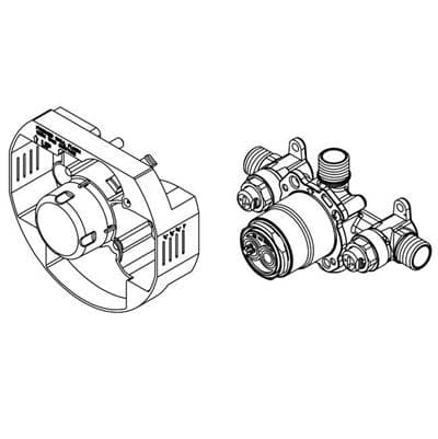 Gerber Plumbing Treysta Tub & Shower Valve- Horizontal Inputs WITH Stops- Ips/sweat - Chrome