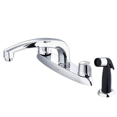 Gerber Plumbing Gerber Classics 2H Kitchen Faucet Deck Plate Mounted W/ Spray & W/ Metal Fluted... by Gerber Plumbing