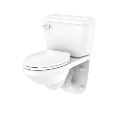Gerber Plumbing Ultra Flush 1.0gpf Wall Hung EL Combo: Ghe21370 Bowl W/ Guf28370 Tank - White by Gerber Plumbing