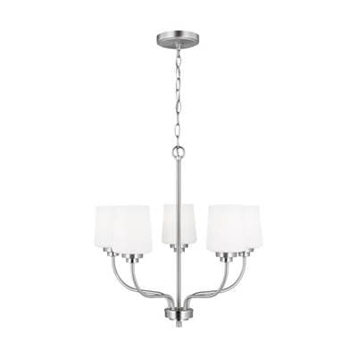 Generation Lighting Windom Five Light Chandelier Brushed Nickel Bulbs Inc
