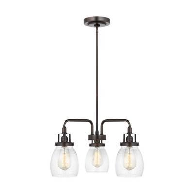 Belton Three Light Chandelier in Bronze Bulbs Included by Generation Lighting