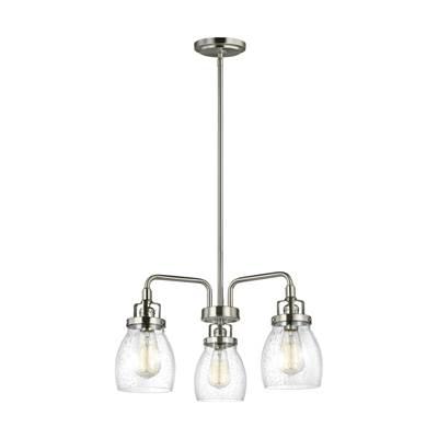 Belton Three Light Chandelier in Brushed Nickel Bulbs Included by Generation Lighting