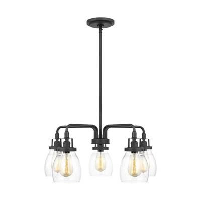 Belton Five Light Chandelier in Midnight Black by Generation Lighting