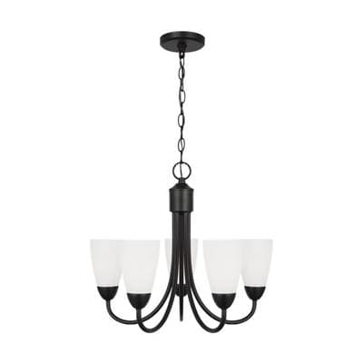 Generation Lighting Seville Five Light Chandelier Midnight Black Bulbs Inc