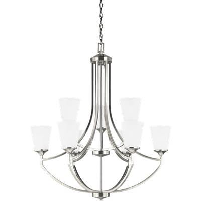 Hanford Nine Light Chandelier by Generation Lighting