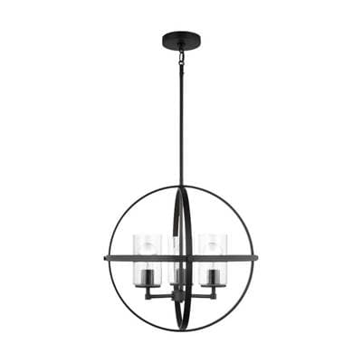 Generation Lighting Alturas Three Light Chandelier - Midnight Black by Generation Lighting