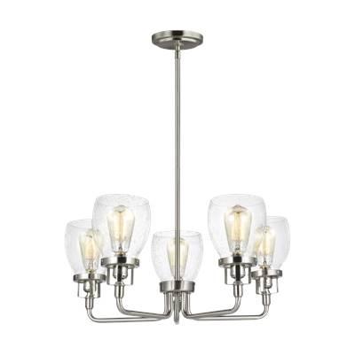 Belton Five Light Uplight Chandelier in Brushed Nickel