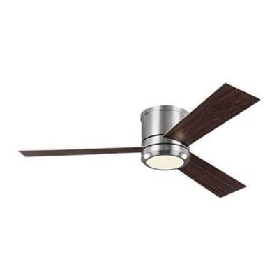 Generation Lighting Clarity 56 Hugger LED Ceiling Fan in with Silver / American Walnut Reversible...
