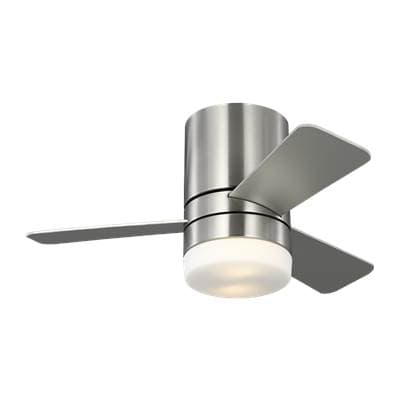 Generation Lighting Era 32 Hugger LED Ceiling Fan in with Silver/american Walnut Reversible...